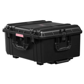 VEVOR Weatherproof Hard Case, Heavy Duty Protective Dry Box Case with Pre-Cut Foam, Wheels & Retractable Pull Handles for Travel, Hunt, Military
