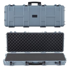 VEVOR Hard Rifle Case, Lockable Rifle Case with Pre-cut Foams, 42 in Movable Gun Storage with Wheels