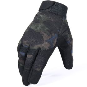 Tactical Gloves Camo Military Army Cycling Glove Sport Climbing Paintball Shooting Hunting Riding Ski Full Finger Mittens Men (Color: A9 CamoBlack, size: xl)
