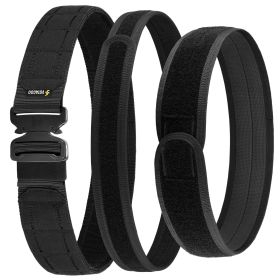 VOTAGOO Tactical Belt-MOLLE Battle Belt, with Quick Release Buckle and Anti-Slip Pad Inner Belt,Law Enforcement Duty Gun Belt (Color: Black, size: xl)